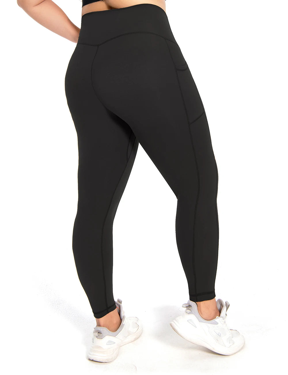 Tummy Control Yoga Leggings Pockets,No Front Seam Sports Leggings,Hidden Scrunch,High Waisted 25 Inch 7/8 plus Size